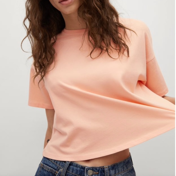 MANGO BUNDLE - Cropped cotton & Essential cotton-blend T-shirts - NWT (XL) - Picture 13 of 16